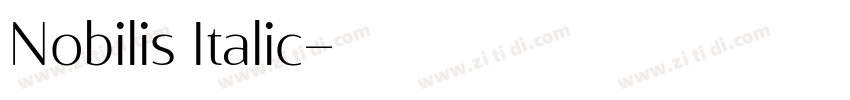 Nobilis Italic字体转换